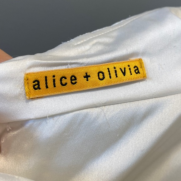 Alice + Olivia Sparkly Silver Halter Dress - Picture 6 of 8